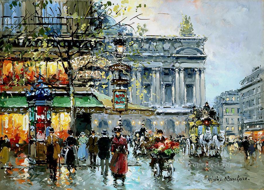 AB caf de la paix opera 2 Parisian Oil Paintings
